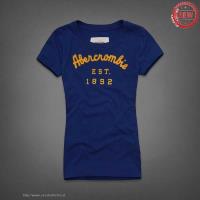 dames abercrombie fitch korte tees est 1892 blauw geel Temperament a4to3782